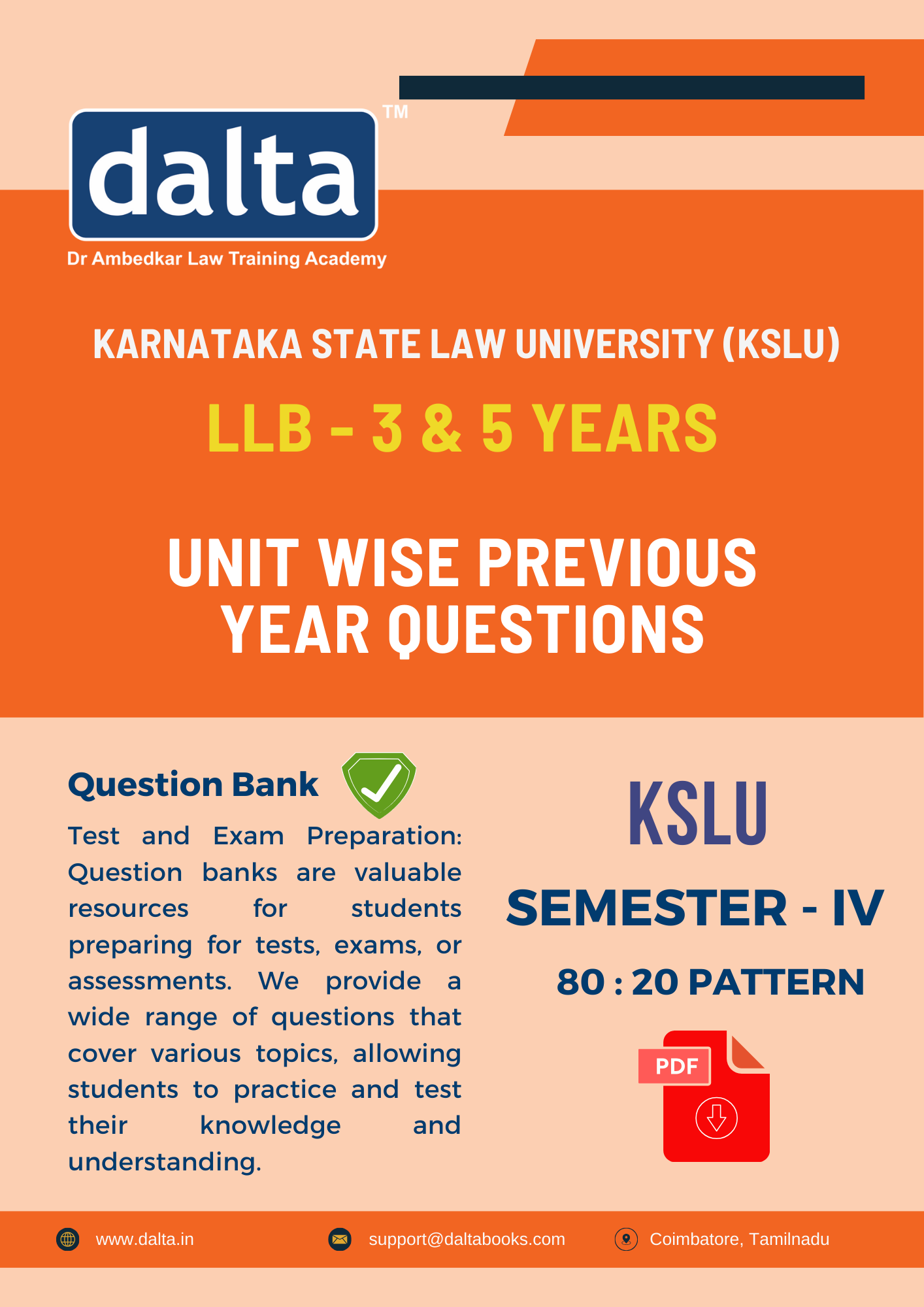 Semester-IV Kslu Unit Wise Questions 80:20